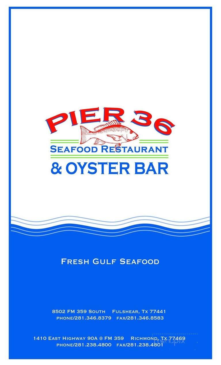 Pier 36 Seafood & Oyster Bar - Richmond, TX
