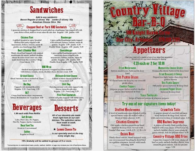 Country Village Bar-B-Q - Star City, AR