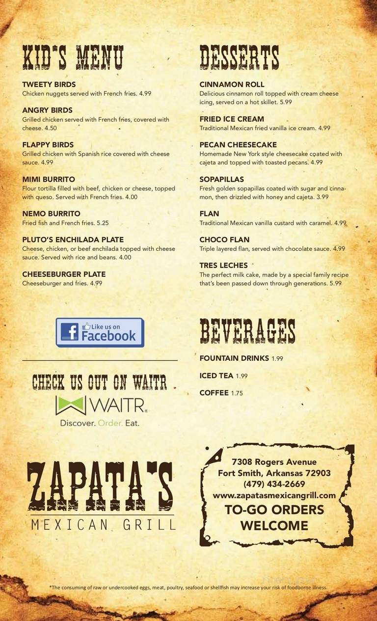 Zapata's Mexican Grill - Fort Smith, AR