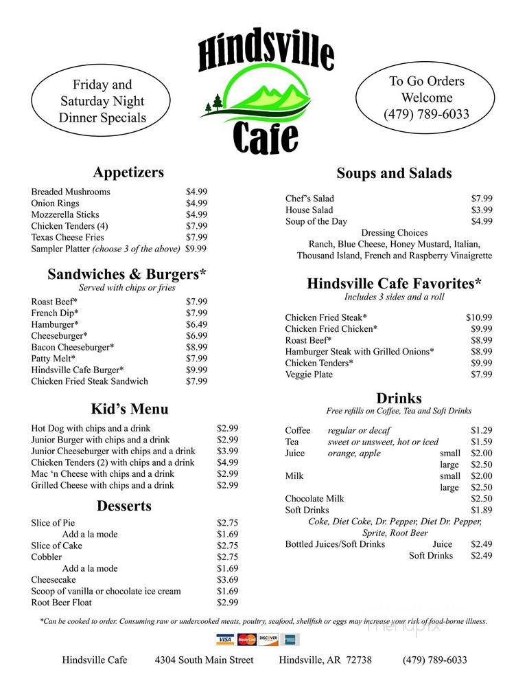 The Hindsville Cafe - Hindsville, AR