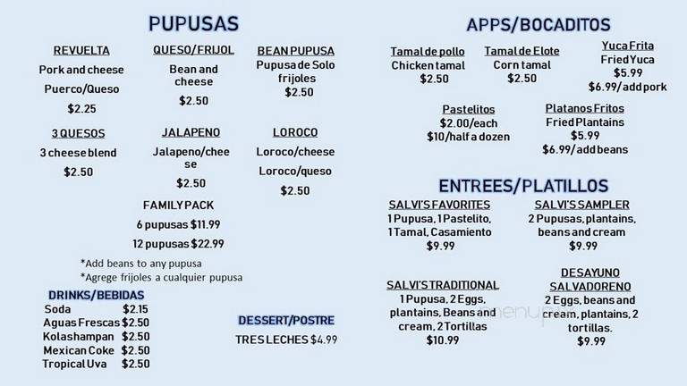 Salvi's Pupusas - Little Elm, TX