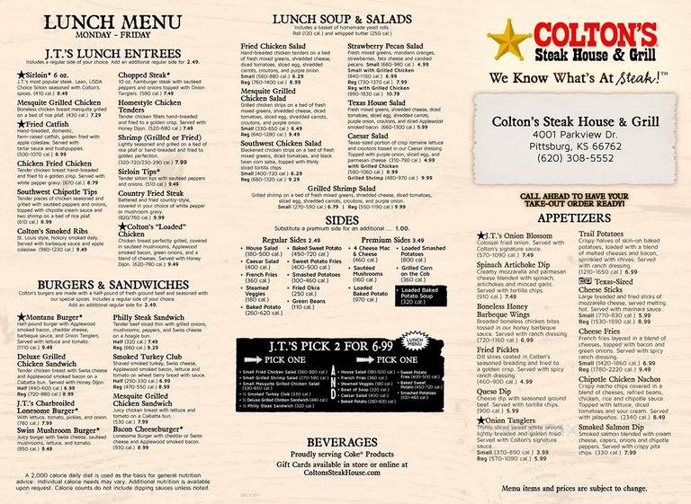 Colton's Steak House and Grill - Morrilton, AR