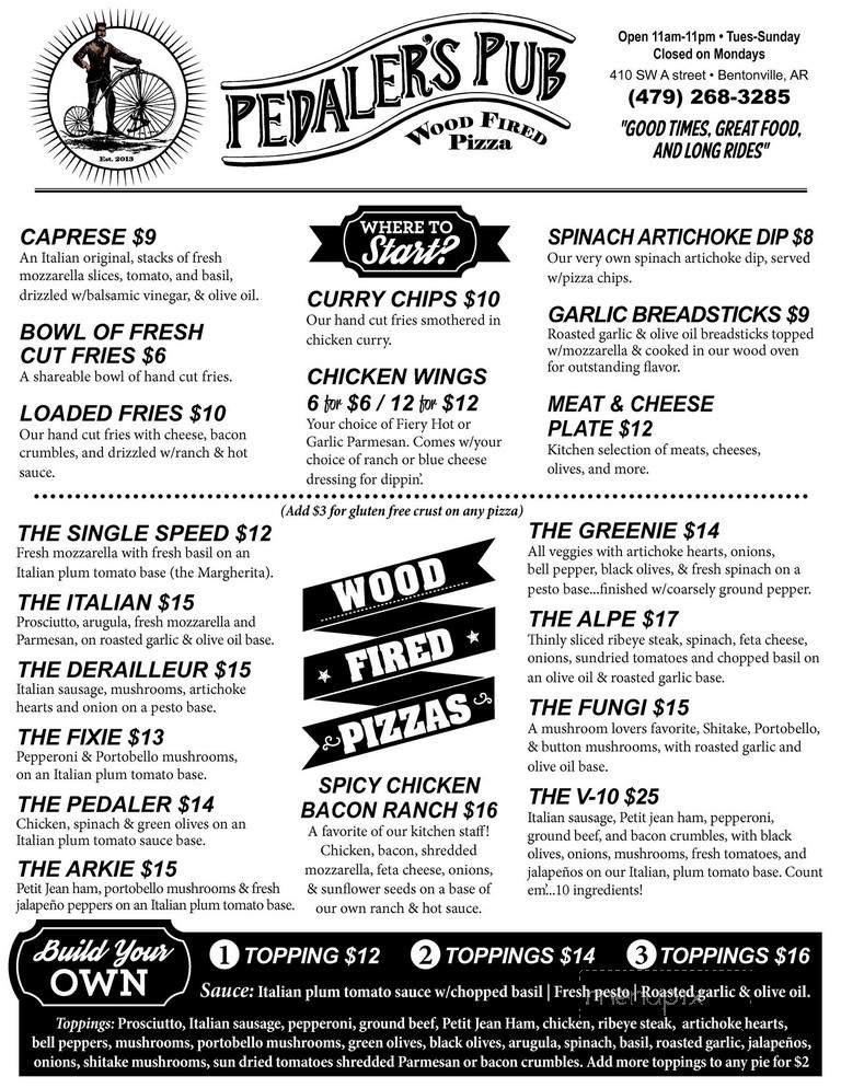 Pedaler's Pub Wood Fired Pizza - Bentonville, AR