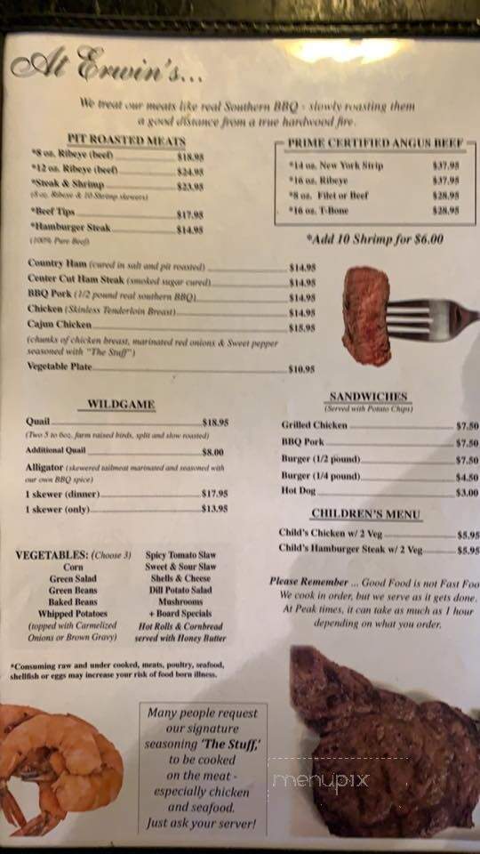 Erwin's Great Steaks - Covington, TN
