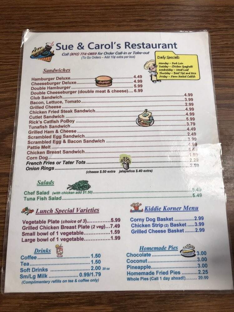 Sue N Carol's Restaurant - Texarkana, AR