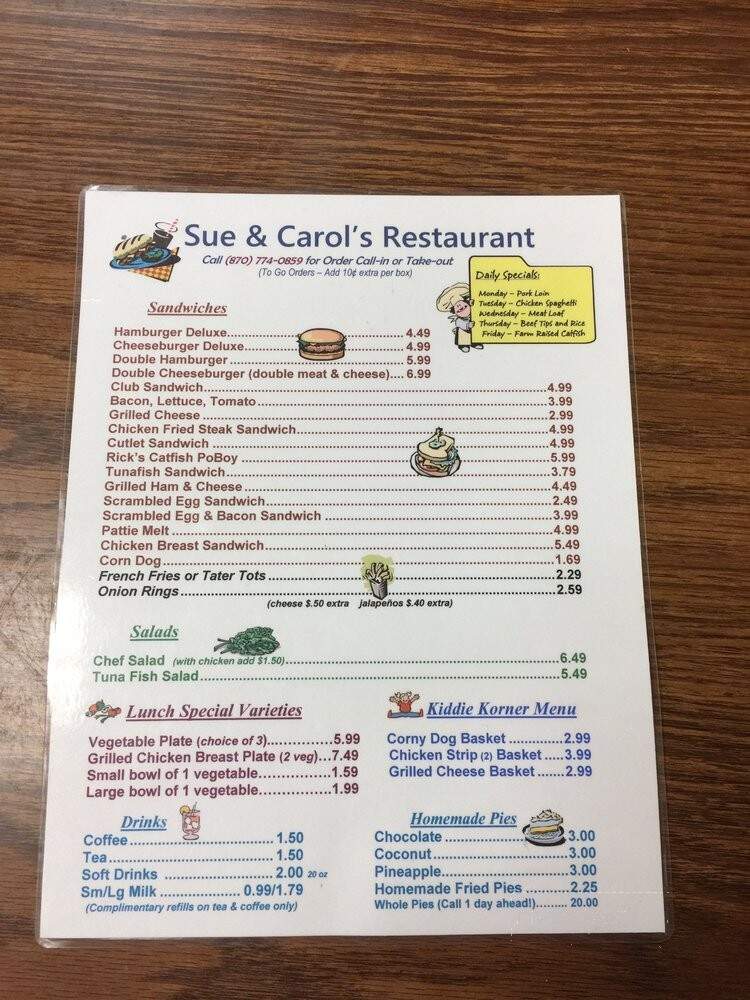 Sue N Carol's Restaurant - Texarkana, AR