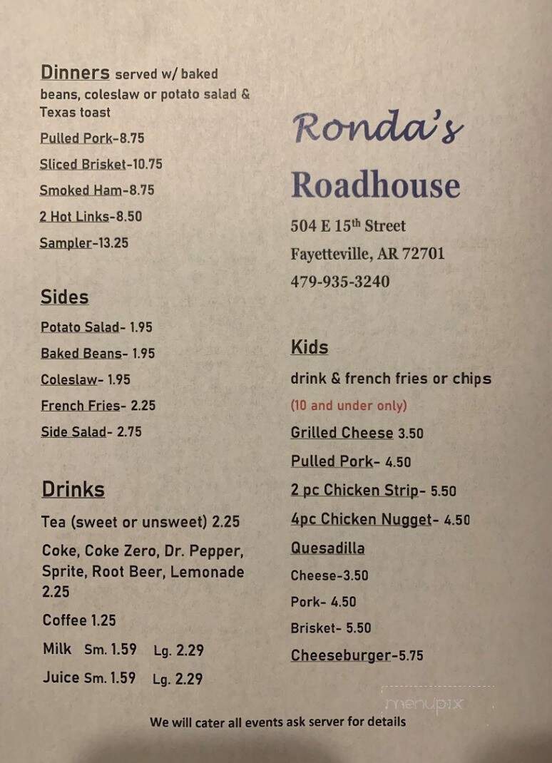 Ronda's Roadhouse - Fayetteville, AR