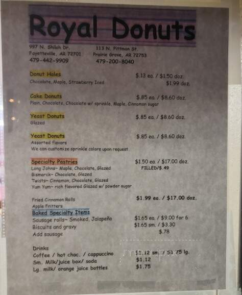 The Royal Donut Company - Prairie Grove, AR