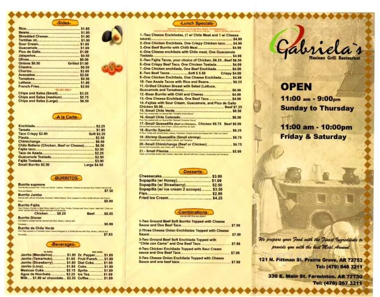 Gabriela's Mexican Grill - Farmington, AR