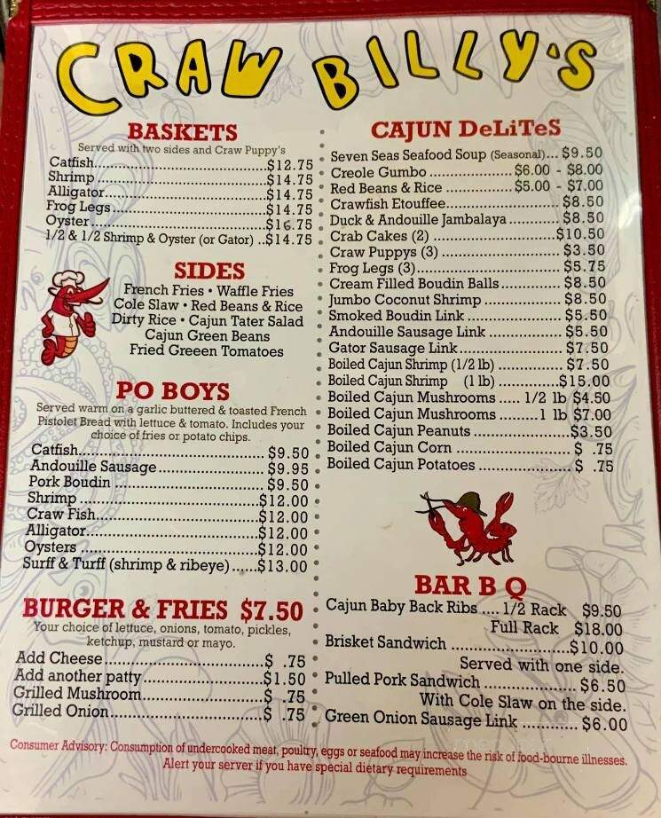 Craw Billy's Seafood Boil & Bar-B-Q - Saint Joe, AR