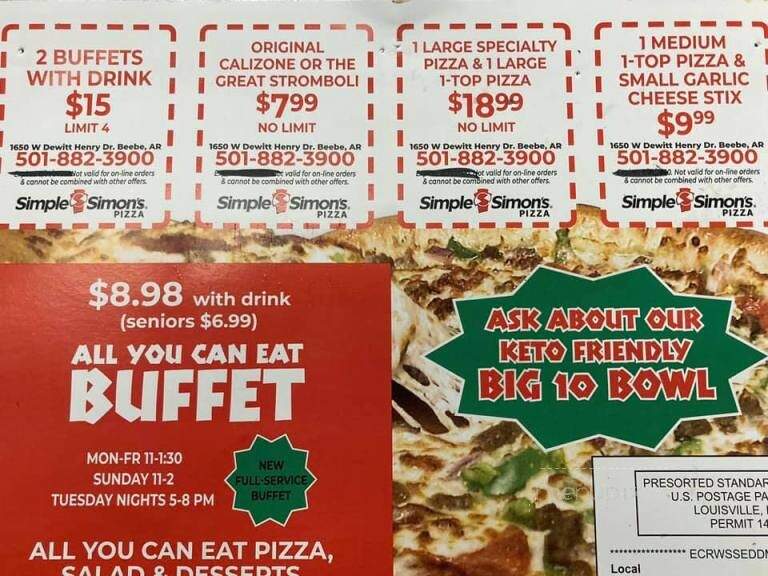 Simple Simon's Pizza - Beebe, AR