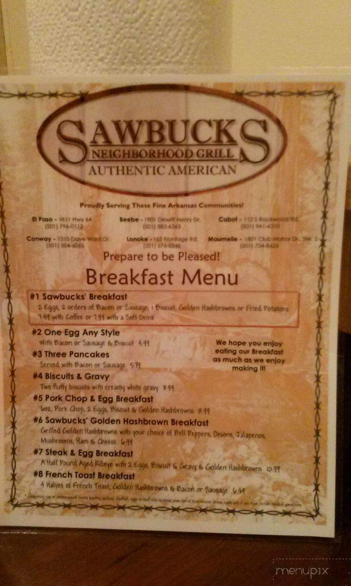 Sawbucks Authentic American Neighborhood Grill - Conway, AR