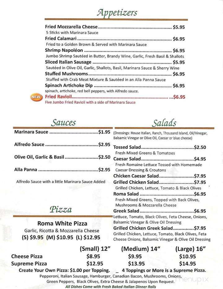 Roma Italian Ristorante Pizzeria - Harrison, AR