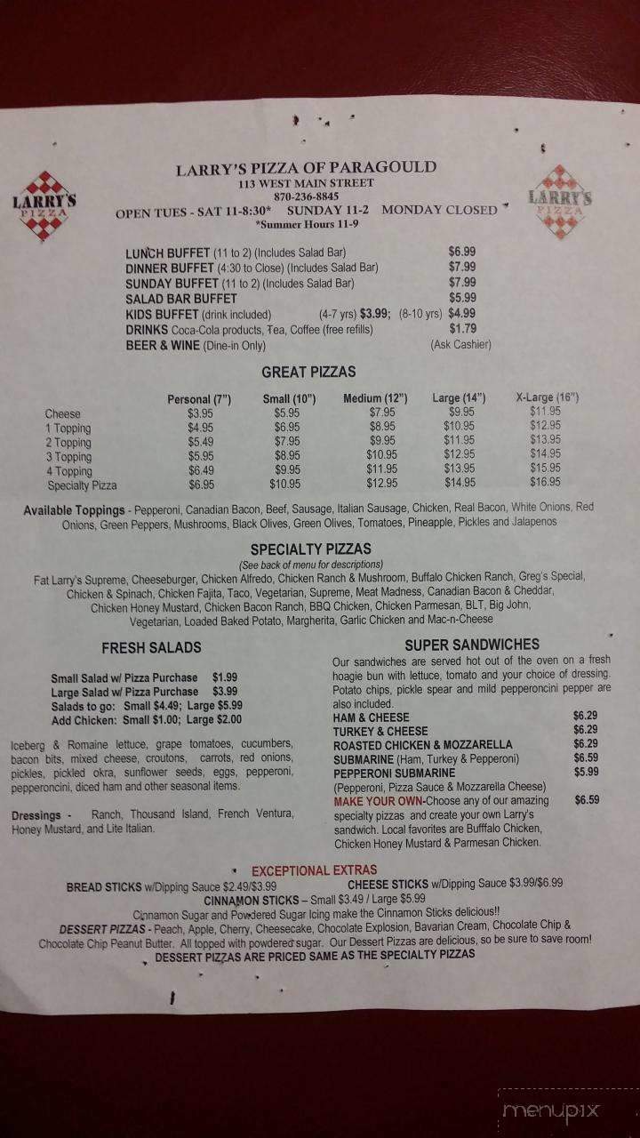 Larry's Pizza of Paragould - Paragould, AR